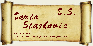 Dario Stajković vizit kartica